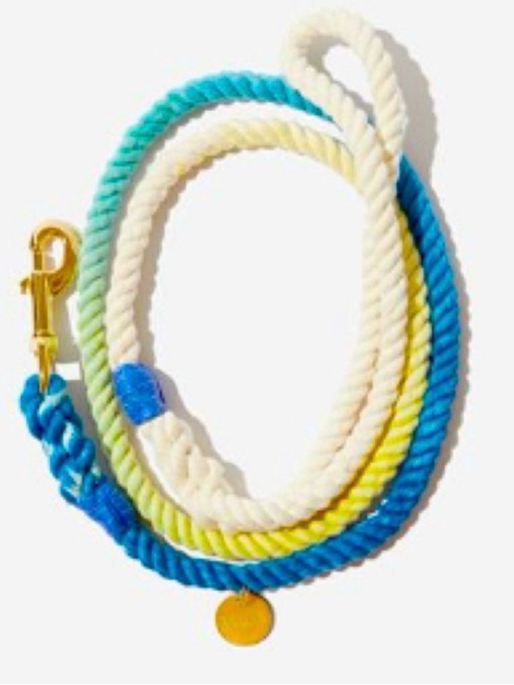 NWT Found My Animal Dog Leash in Yellow, Blue, White Ombré
